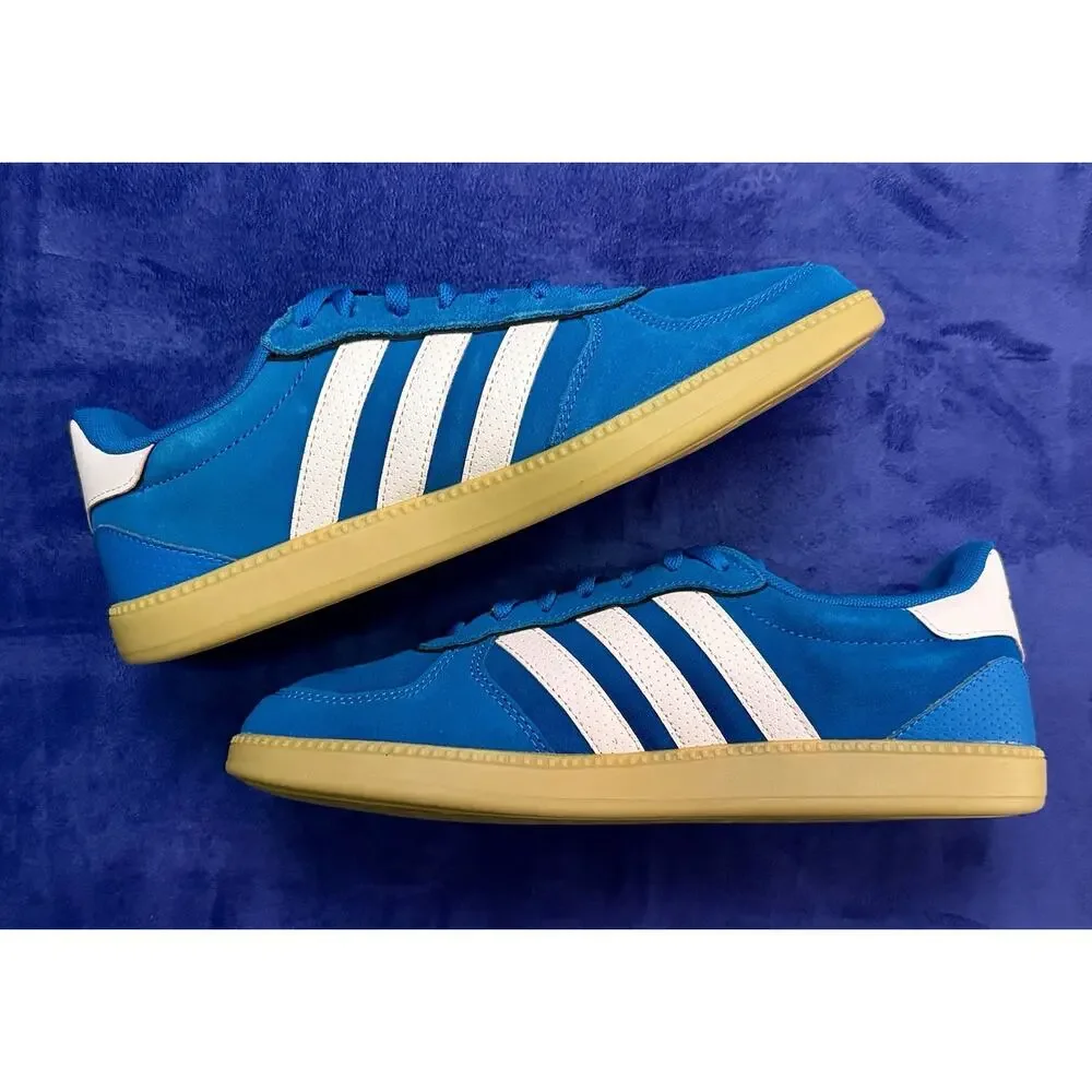 Adidas Women's Breaknet Lace-Up Casual Sneakers Blue/Pink Gum Sole Size 8.5